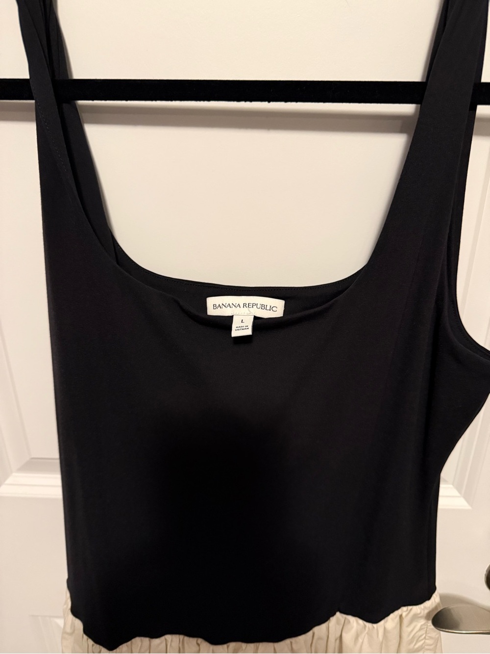 Banana Republic Black Bodice Cream Skirt Maxi Dress - Picture 2 of 3